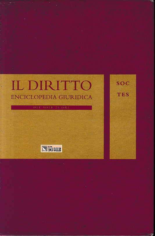Il Diritto. Enciclopedia Giuridica del Sole 24 ORE. Vol. 15: SOC-TES - copertina