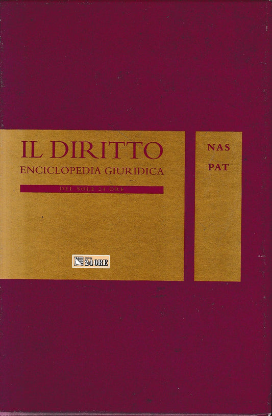 Il Diritto. Enciclopedia Giuridica del Sole 24 ORE. Vol. 10: NAS-PAT - copertina