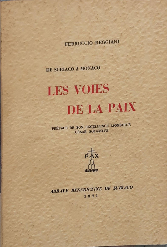 da Subiaco a Monaco: le voies de la paix - copertina