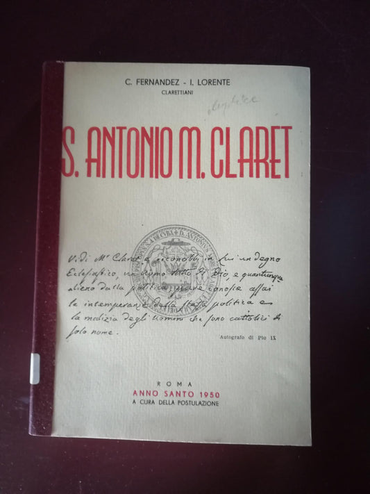 S. Antonio M. Claret - copertina