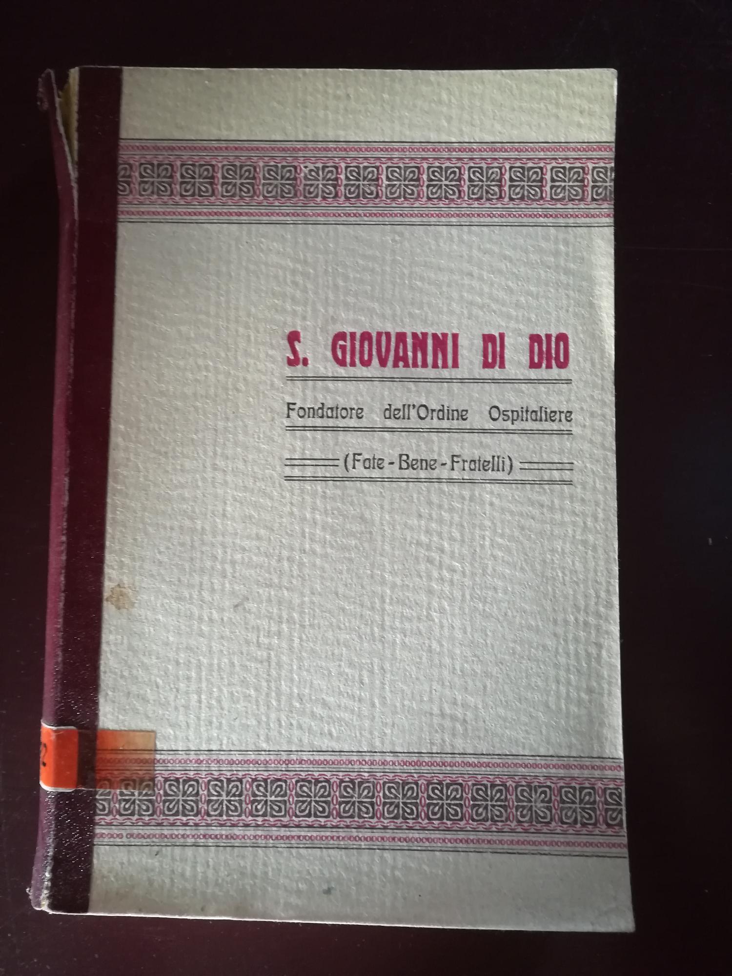 Vita di San Giovanni di Dio - copertina