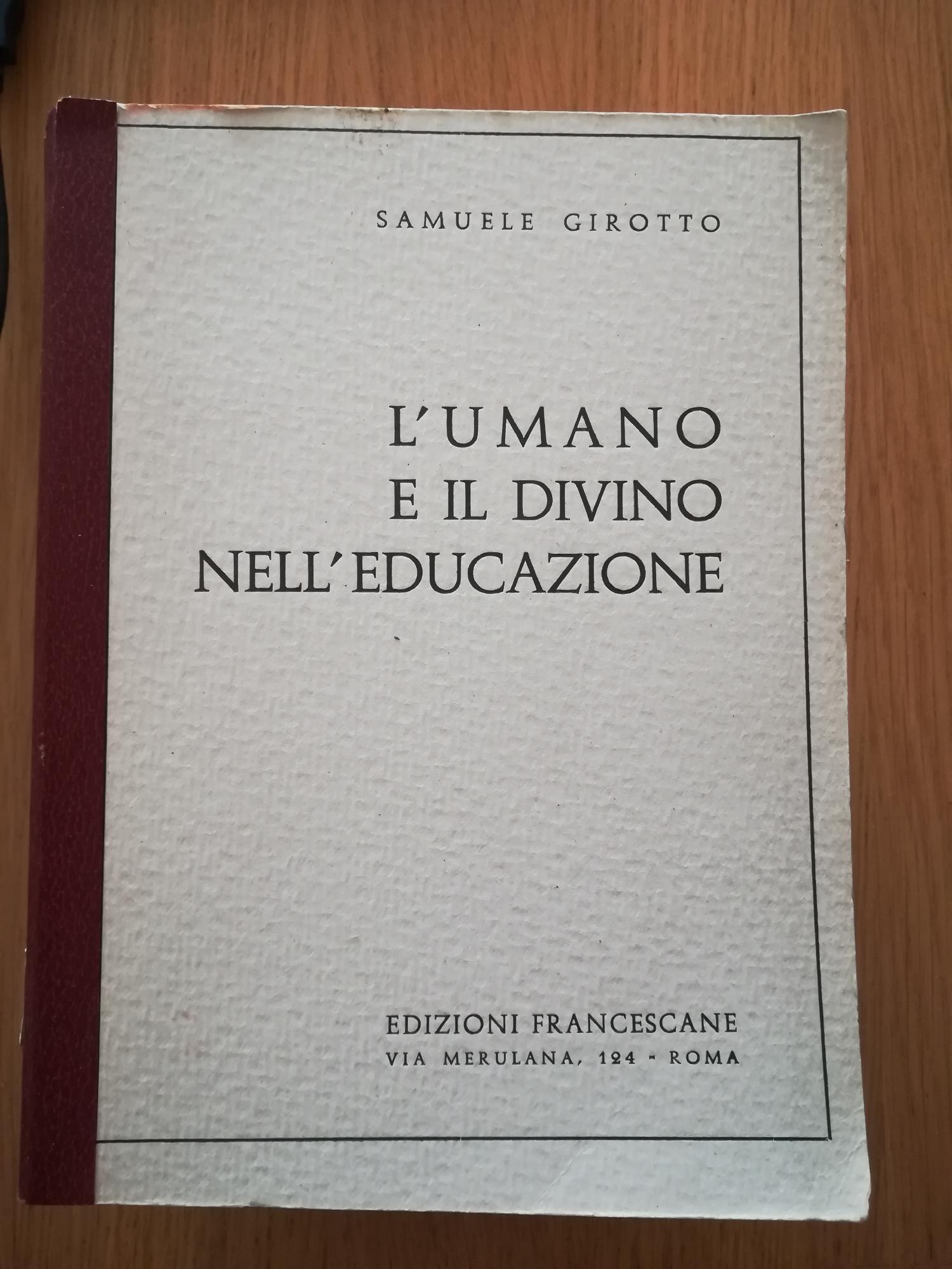 L'umano e il divino nell'educazione - copertina