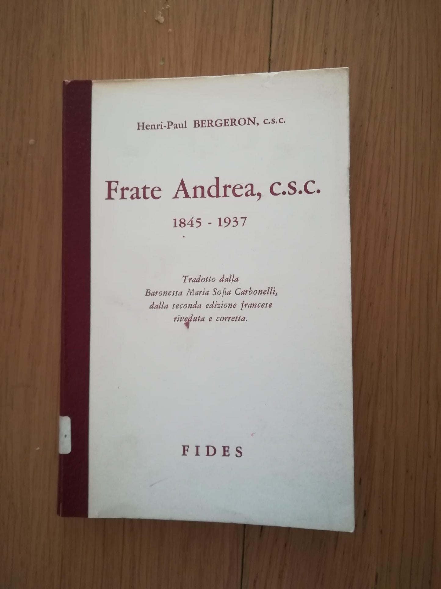 Frate Andrea, c.s.c. - copertina