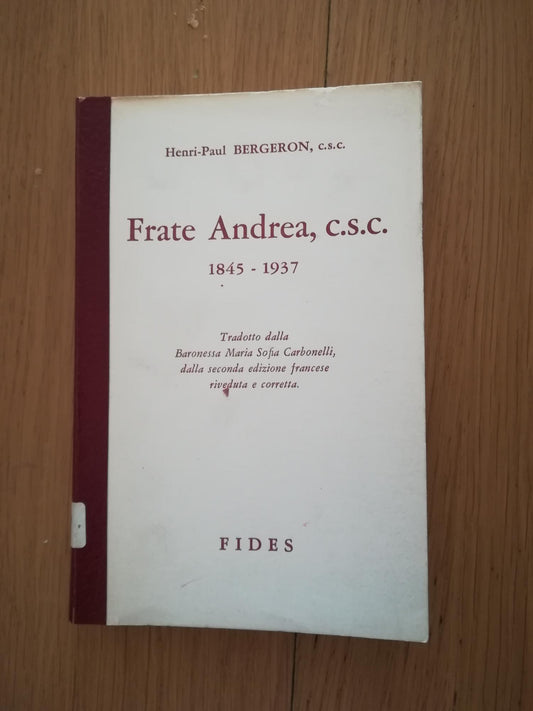 Frate Andrea, c.s.c. - copertina