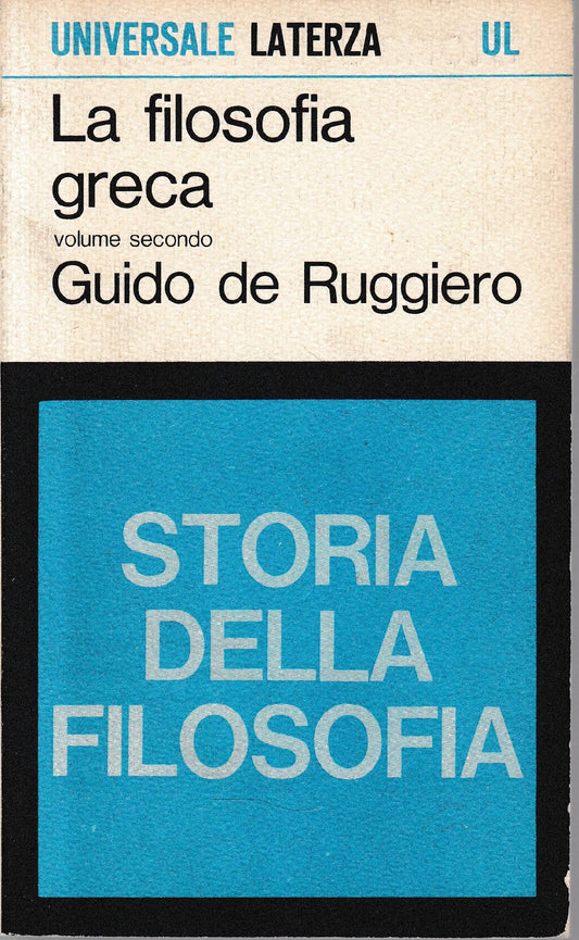 La filosofia greca, vol. secondo - copertina