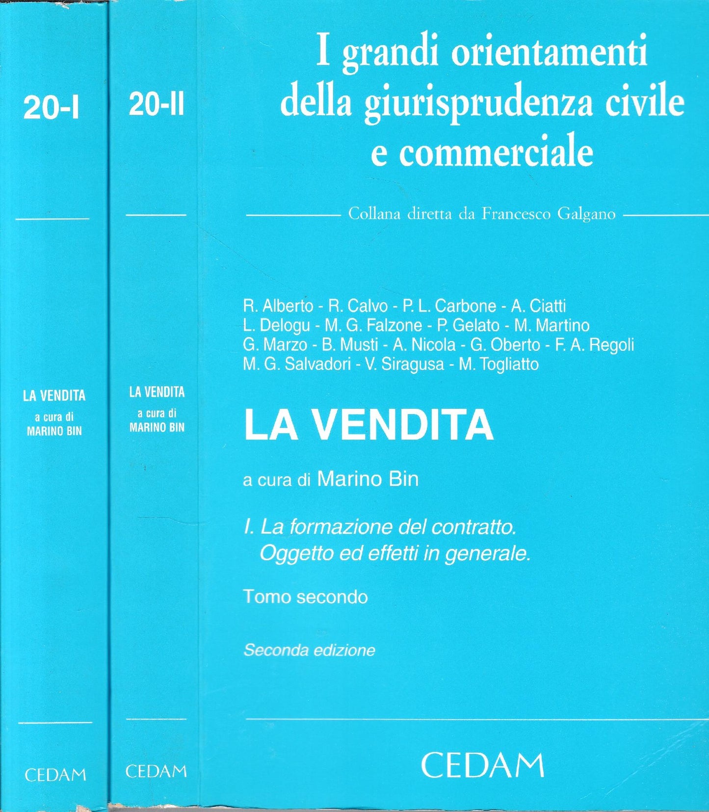 La vendita vol. 1: tomo 1.: La formazione del contratto; tomo 2.: Oggetto ed effetti in generale. Opera di due volumi. - copertina