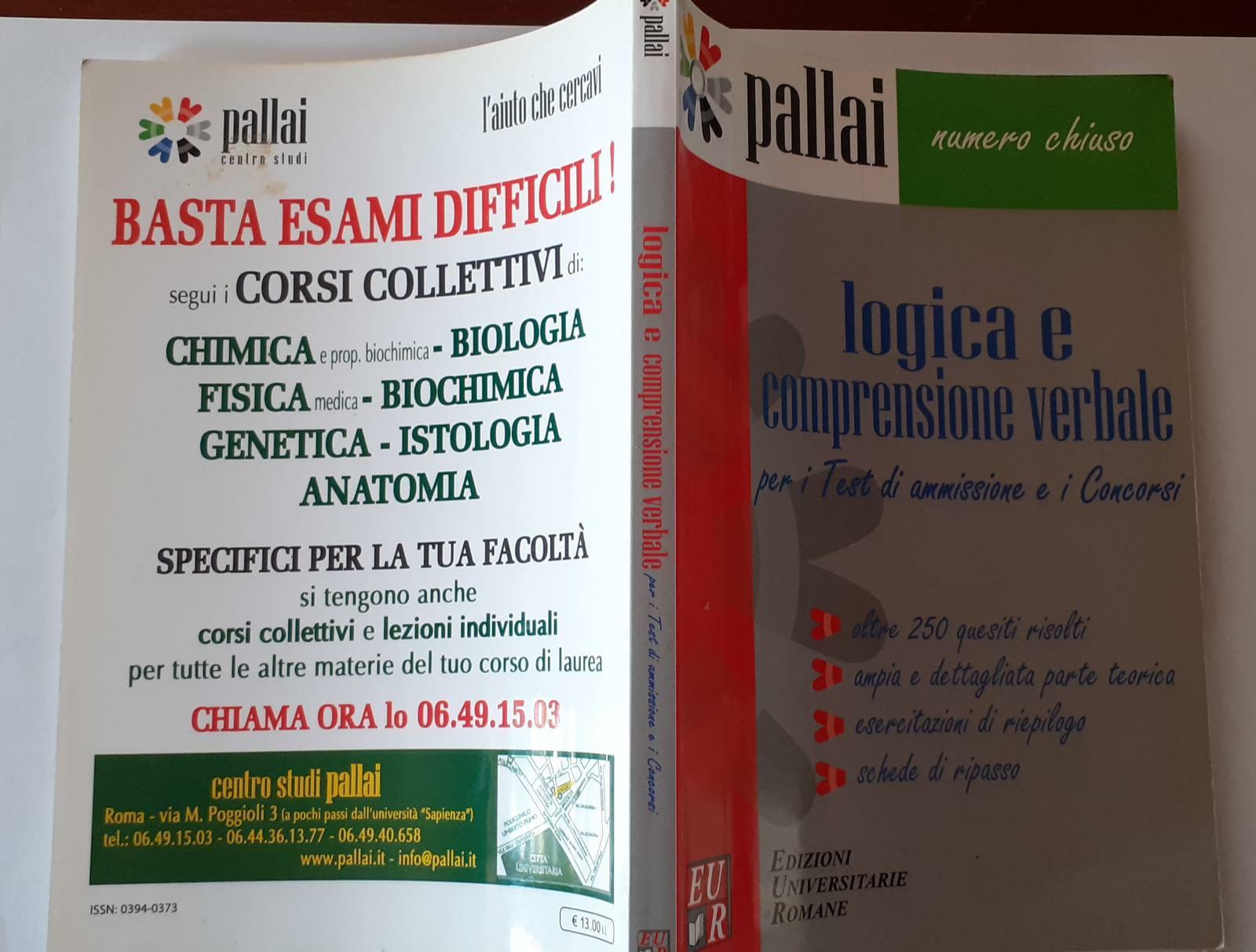 Logica e comprensione verbale - copertina