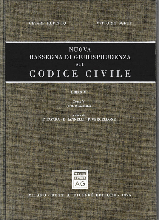 Nuova rassegna di giurisprudenza sul Codice civile. Artt. 2555-2583 (vol. 5/ tomo 5) - copertina