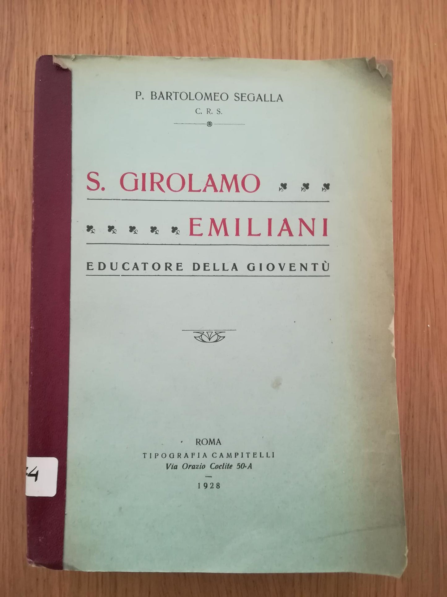 S. Girolamo Emiliani educatore della gioventù - copertina