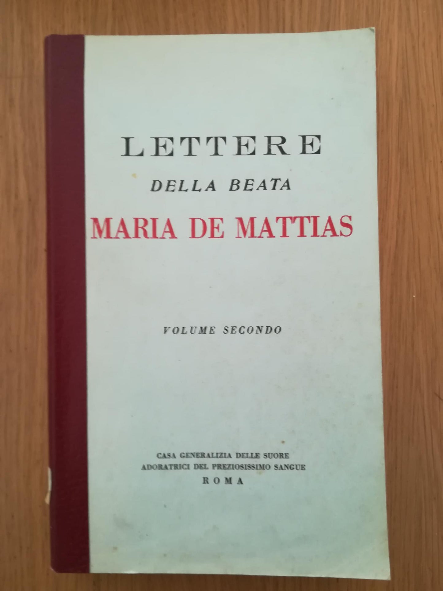 Lettere della Beata Maria de Mattias Vol. II - copertina