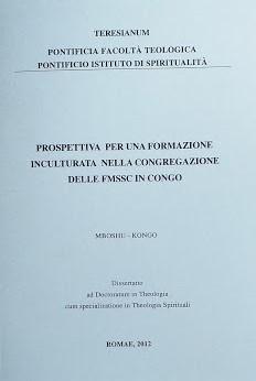 Prospettiva per una formazione inculturata nella Congregazione delle FMSSC in Congo - copertina