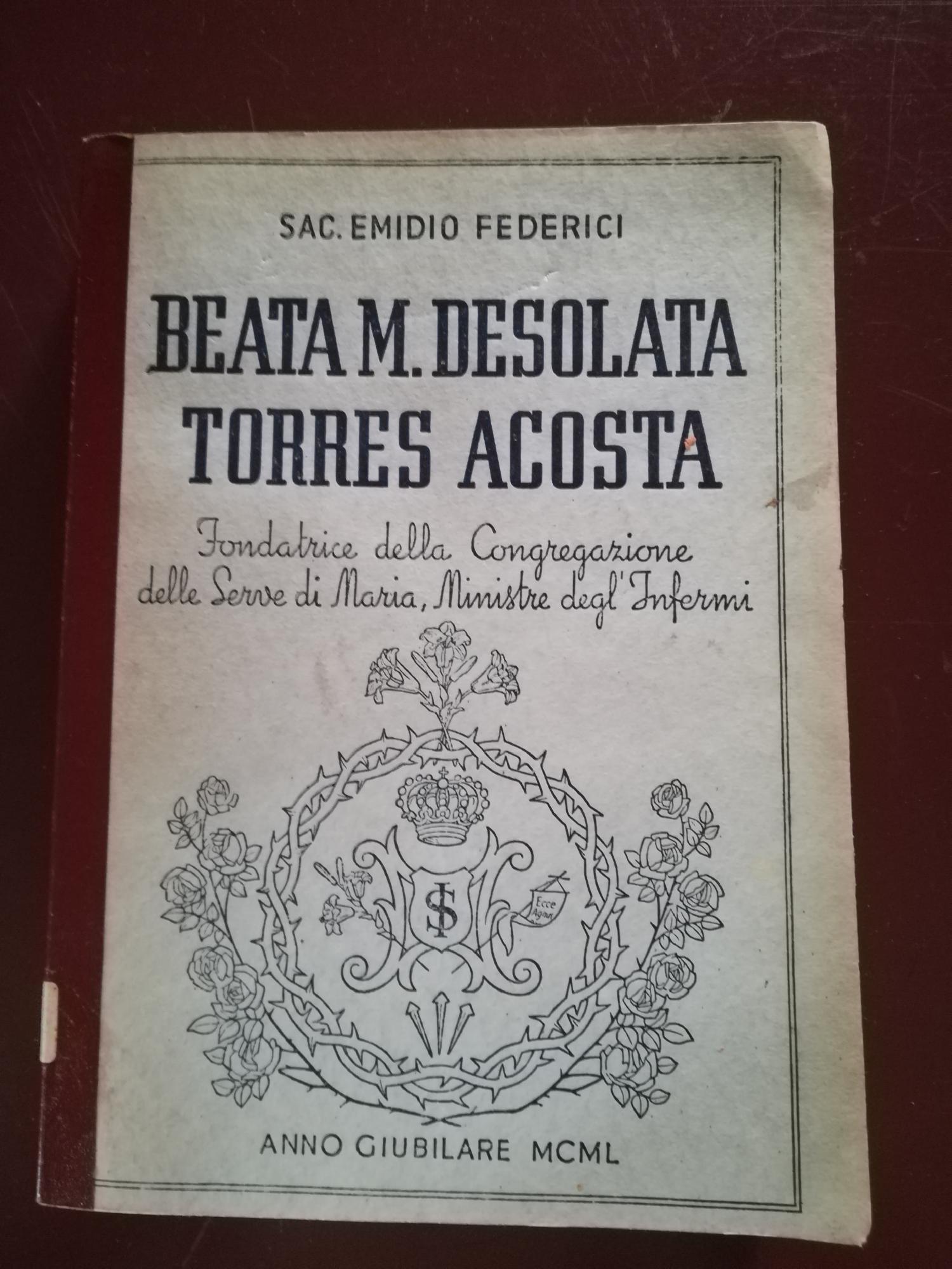 Beata M. Desolata Torres Acosta - copertina