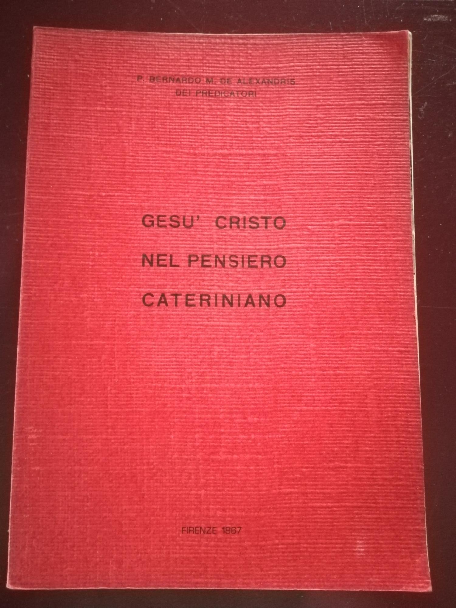 Gesù Cristo nel pensiero cateriniano - copertina