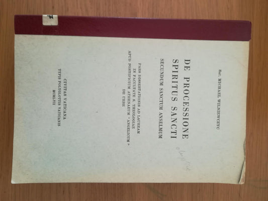 De processione Spiritus Sancti - copertina