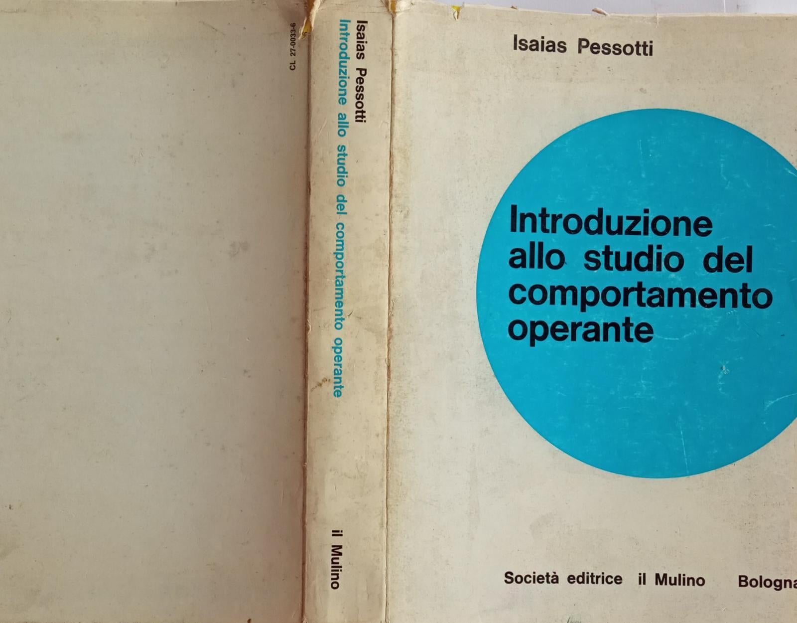 Introduzione allo studio del comportamento operante - copertina