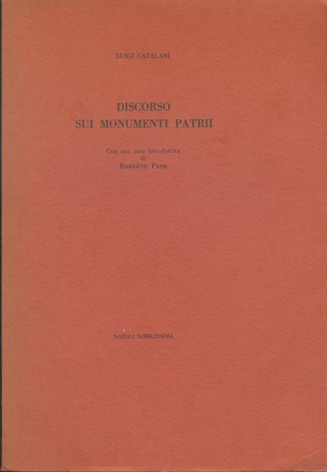 Discorso sui monumenti patrii - copertina