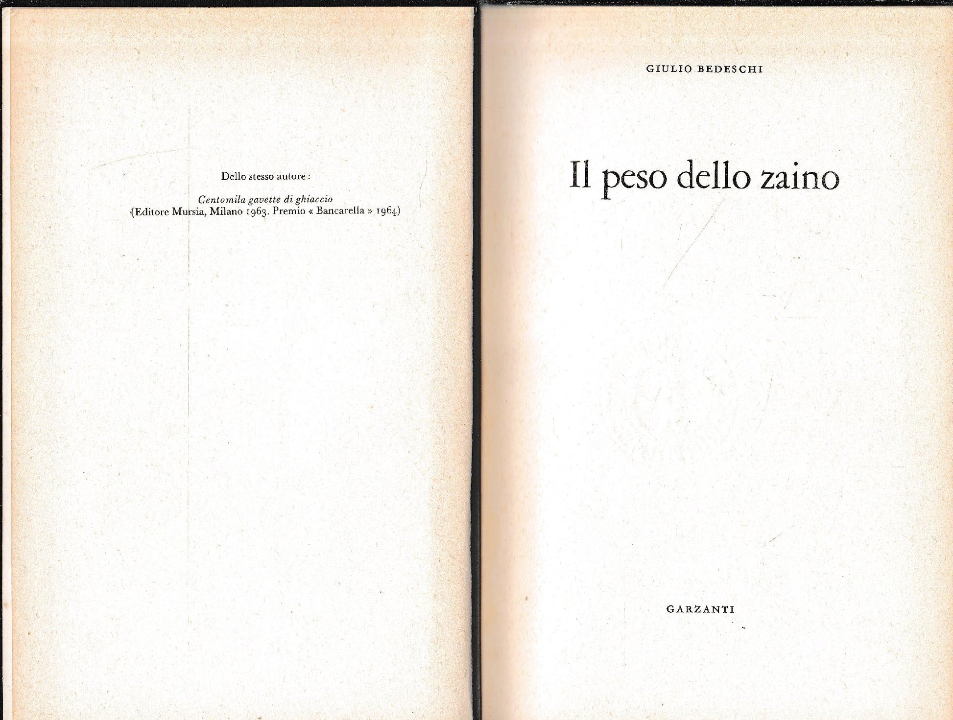 Il peso dello zaino - copertina