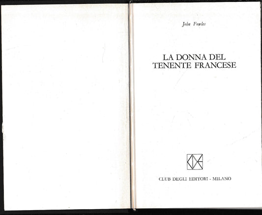 La donna del tenente francese - copertina