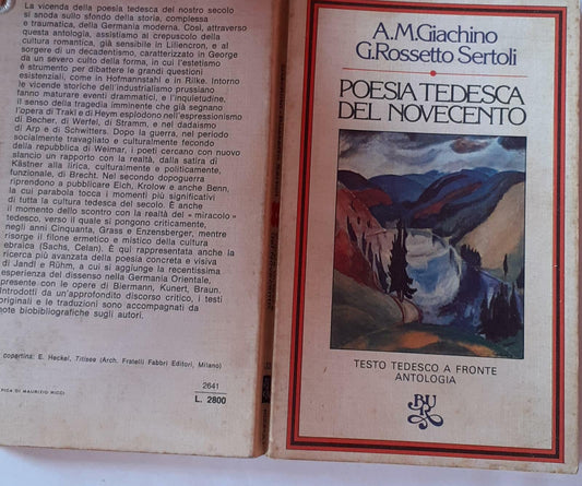 Poesia tedesca del novecento - copertina