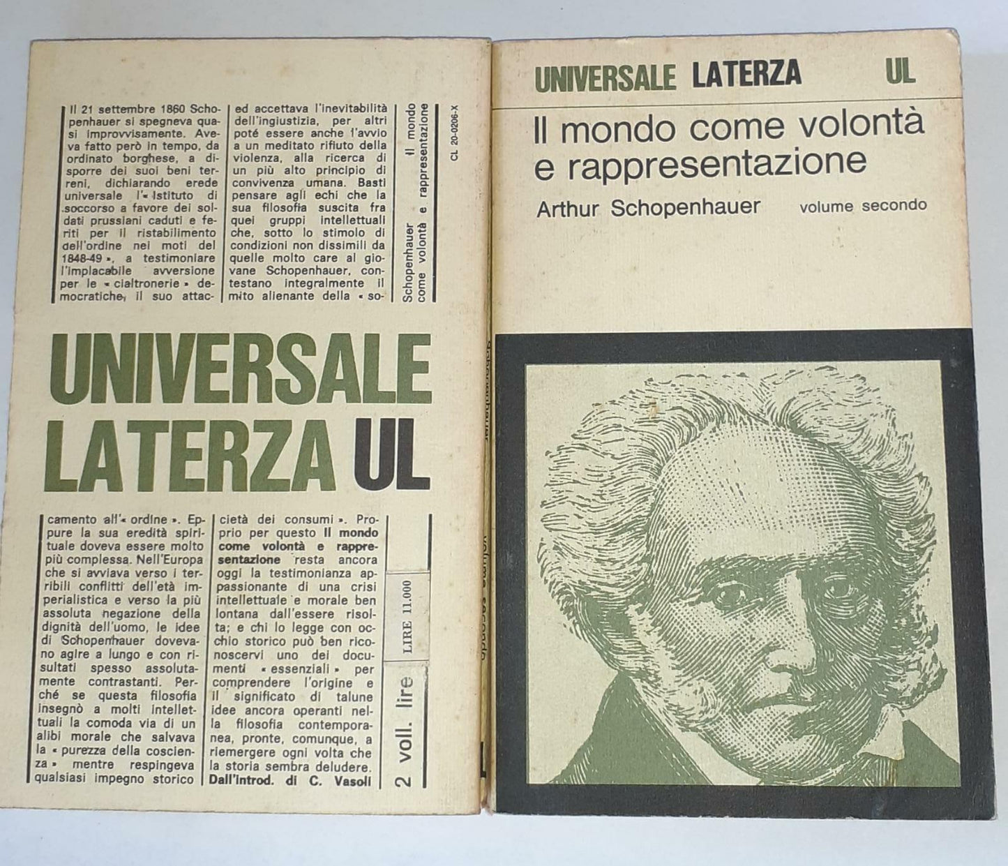Il mondo come volonta' e rappresentazione - copertina