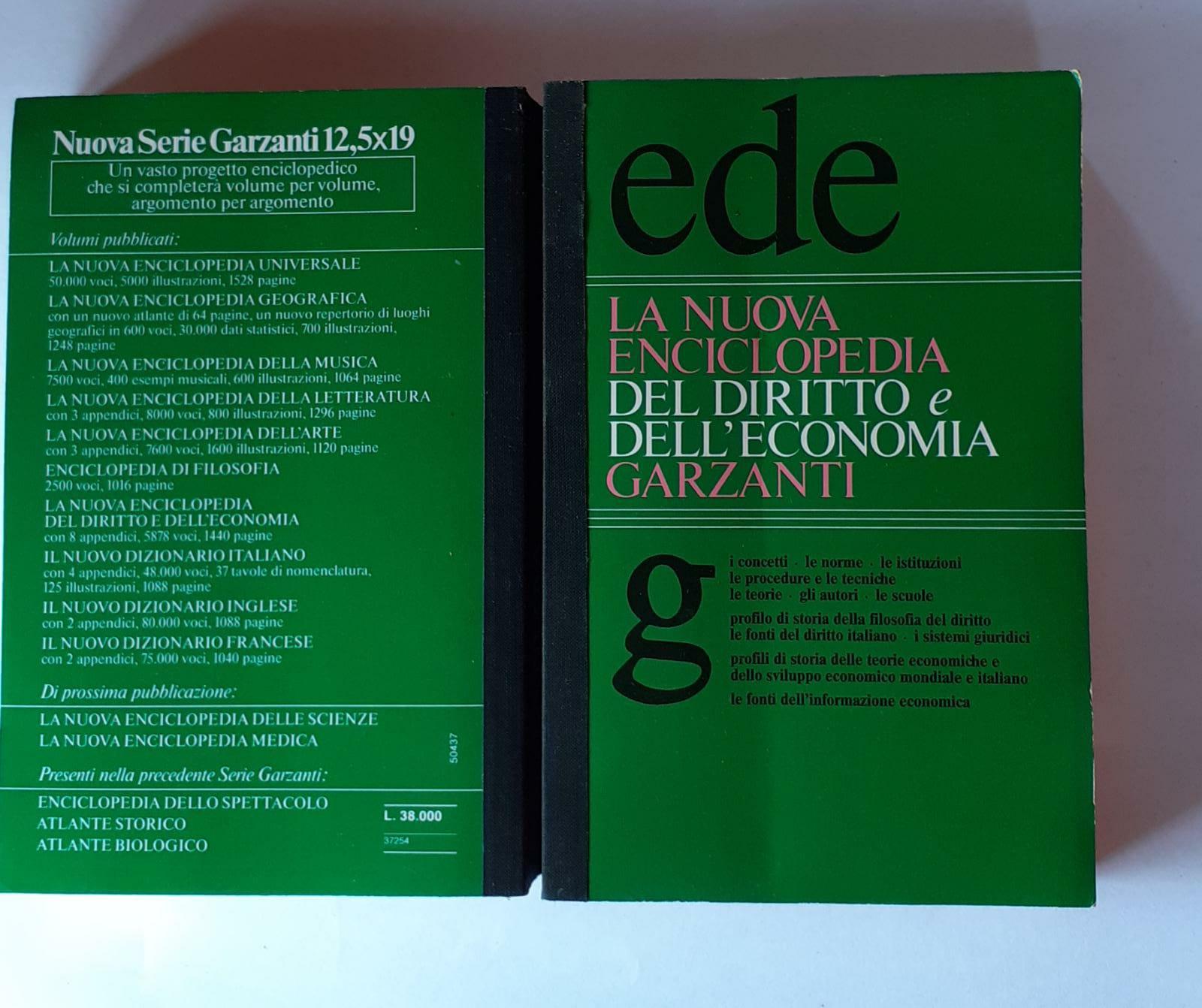 Enciclopedia del diritto e dell'economia Garzanti - copertina