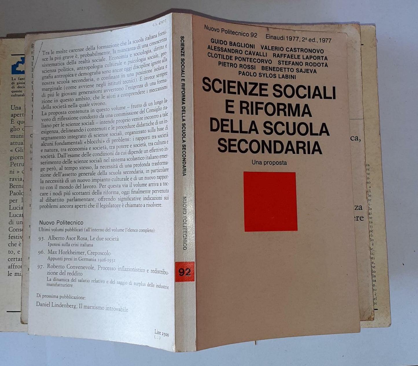 Scienze sociali e riforma della scuola secondaria. Una proposta - copertina