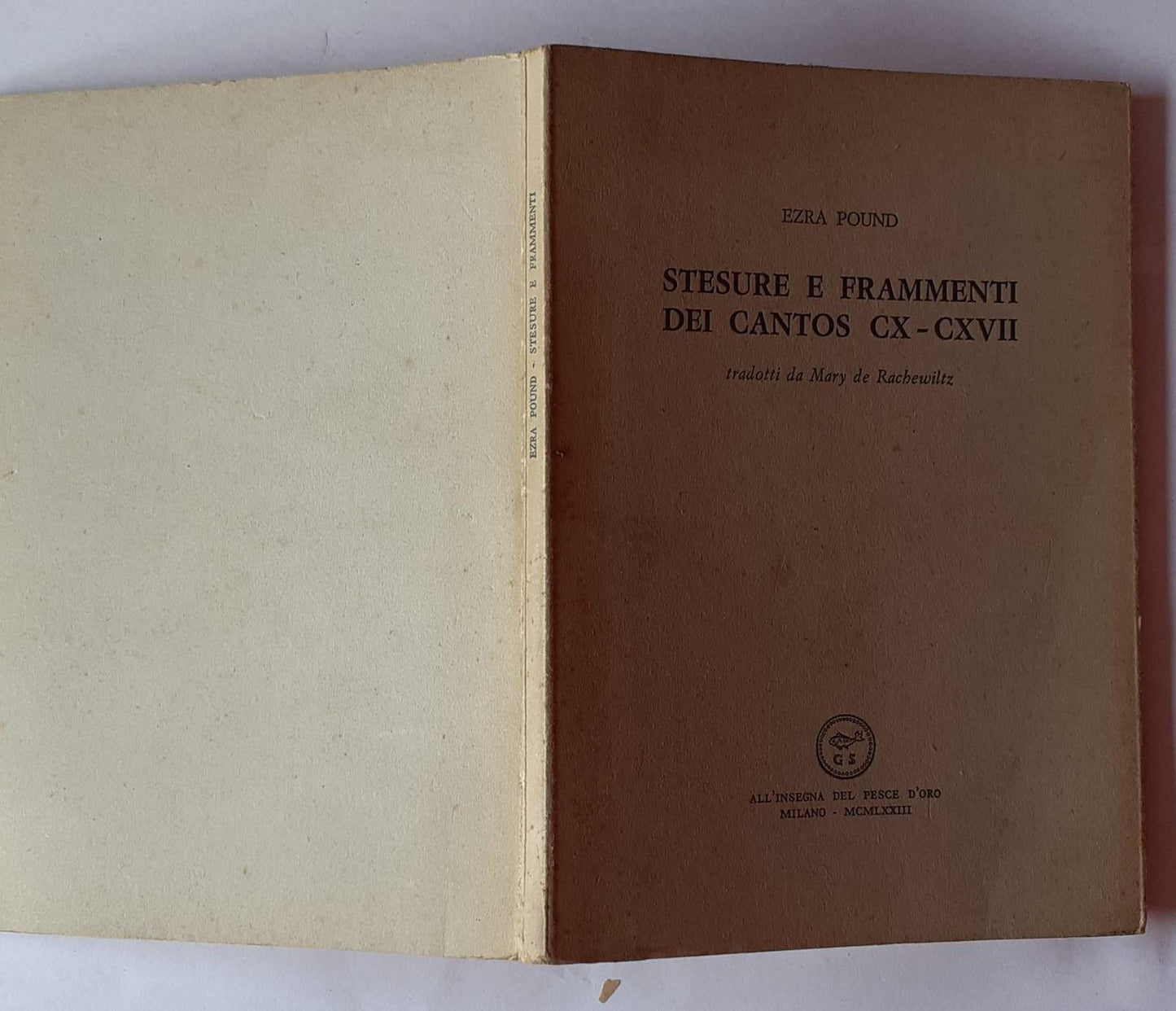Stesure e frammenti dei cantos CX-CXVII - copertina