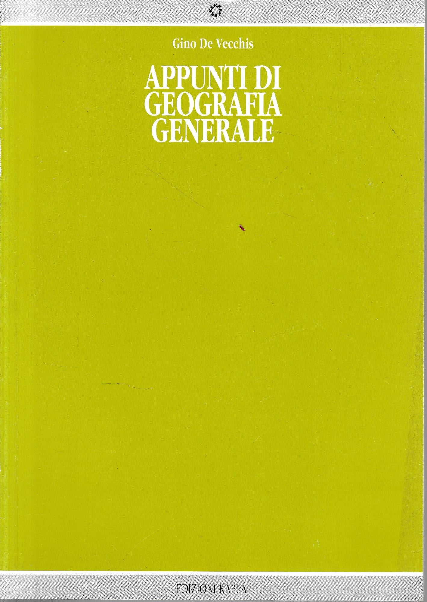 Appunti di geografia generale - copertina