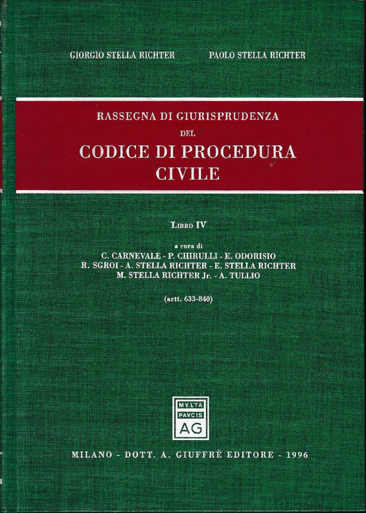 Rassegna di giurisprudenza del Codice di Procedura Civile. artt. 633-840 (libro 4) - copertina