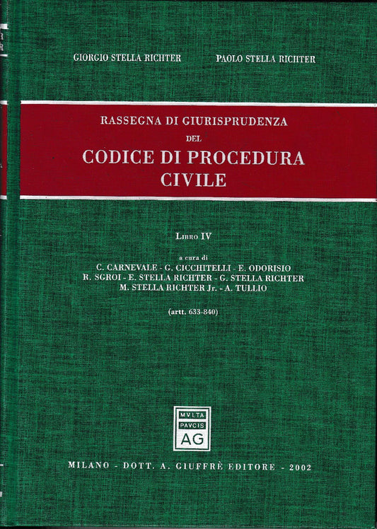 Rassegna di giurisprudenza del Codice di Procedura Civile. artt. 633-840 (libro 4) - copertina