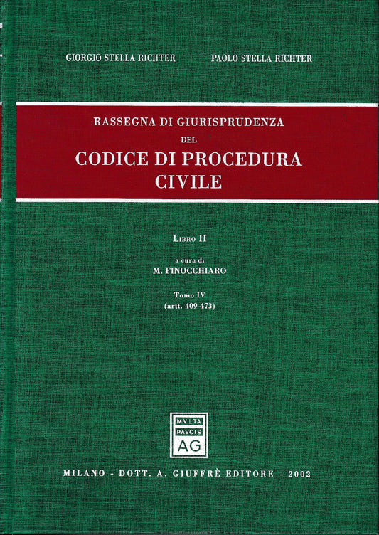 Rassegna di giurisprudenza del Codice di procedura civile. Aggiornamento 1999-2001. Artt. 409-473 (Vol. 2/tomo 4) - copertina