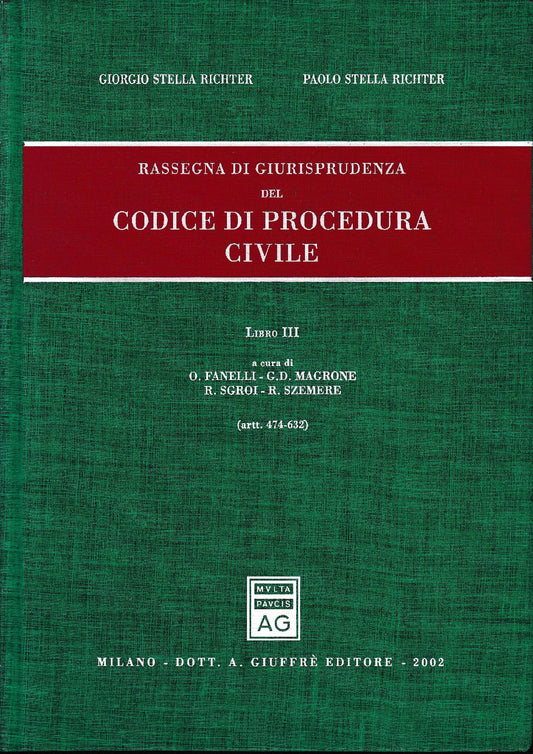 Rassegna di giurisprudenza del Codice di procedura civile. Aggiornamento 1999-2001. Artt. 474-632 (Vol. 3) - copertina