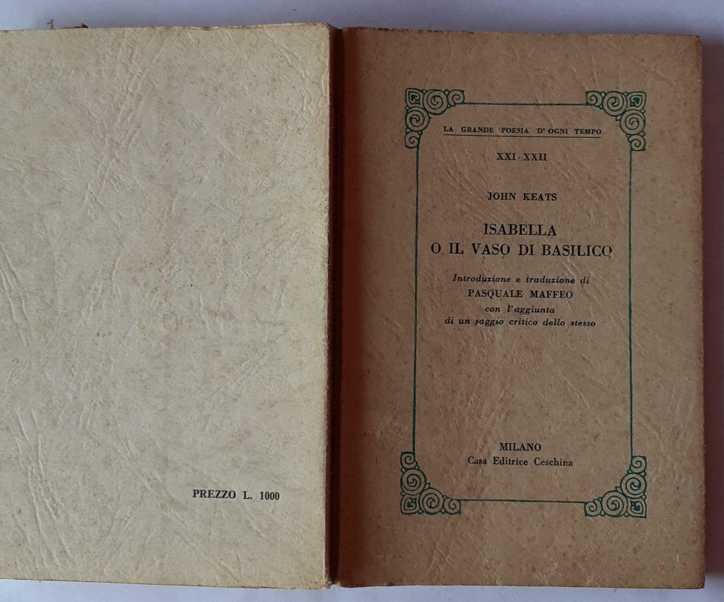 Isabella o il vaso basilico - copertina