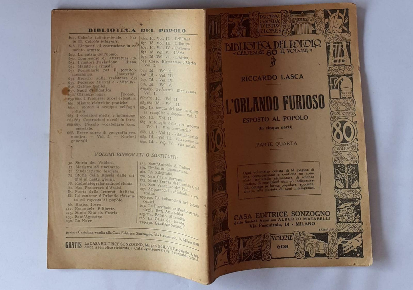 L'Orlando furioso. Parte Quarta - copertina