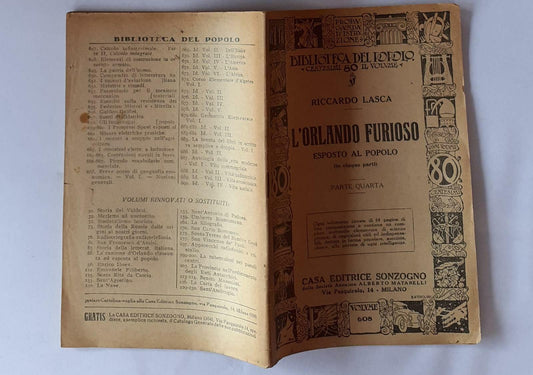 L'Orlando furioso. Parte Quarta - copertina