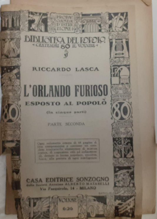 L'Orlando furioso esposto al popolo. Parte seconda - copertina