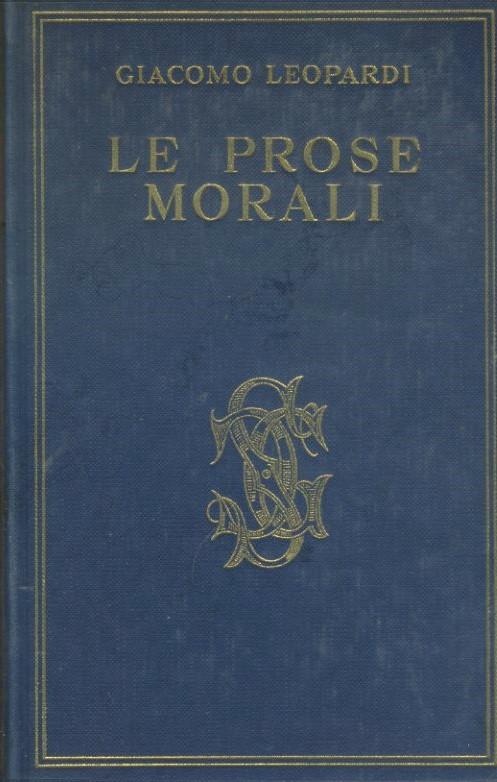 Le prose morali - copertina