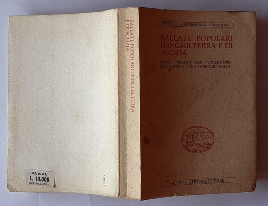 Ballate popolari d'Inghilterra e di Scozia - copertina