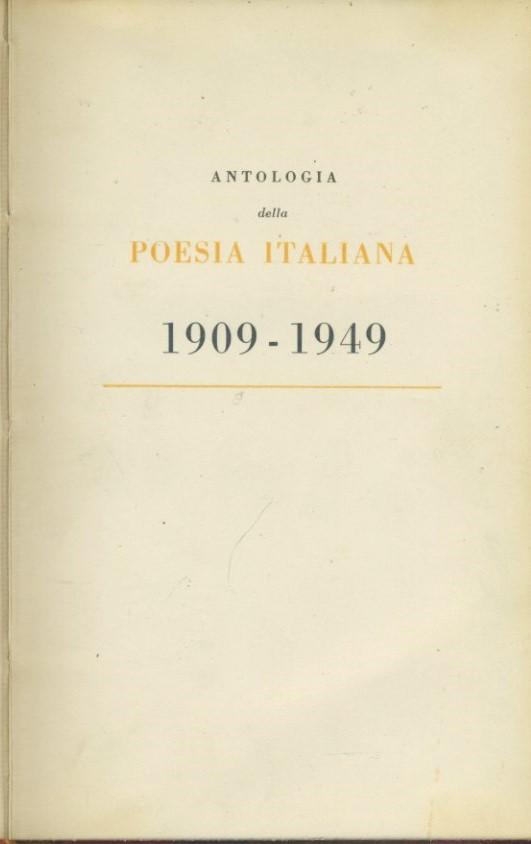 Antologia della poesia italiana - copertina