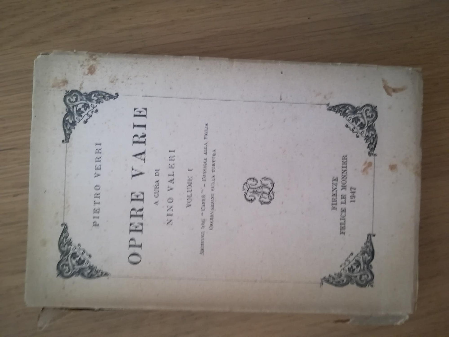 Opere varie - copertina