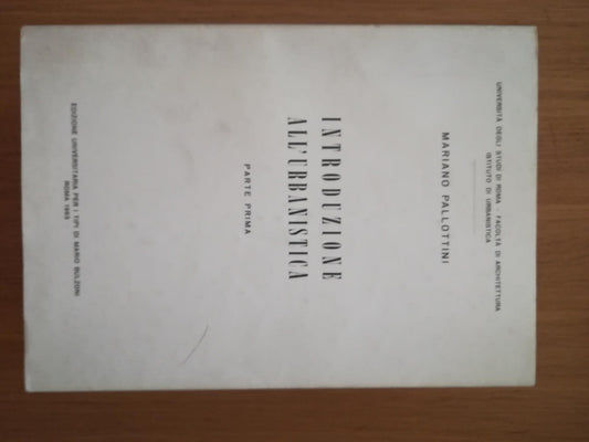 Introduzione all'urbanistica - copertina