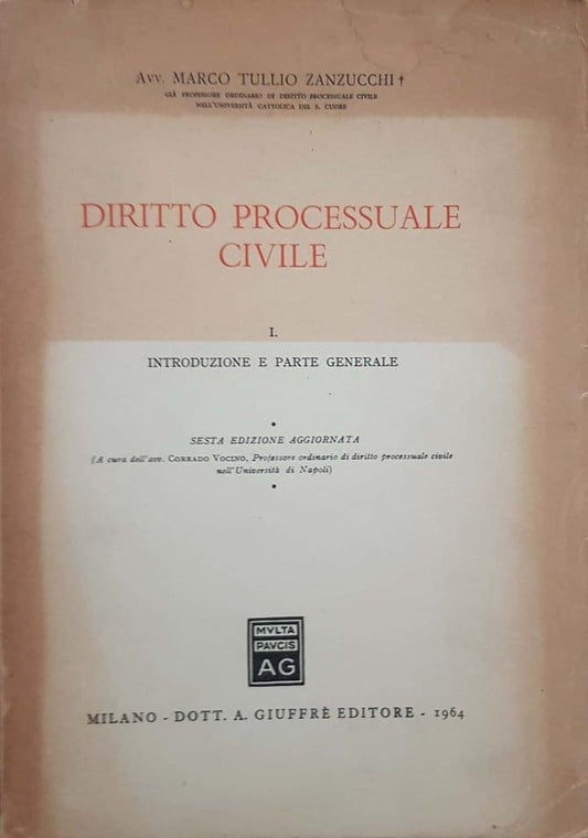 Diritto Processuale Civile I - copertina