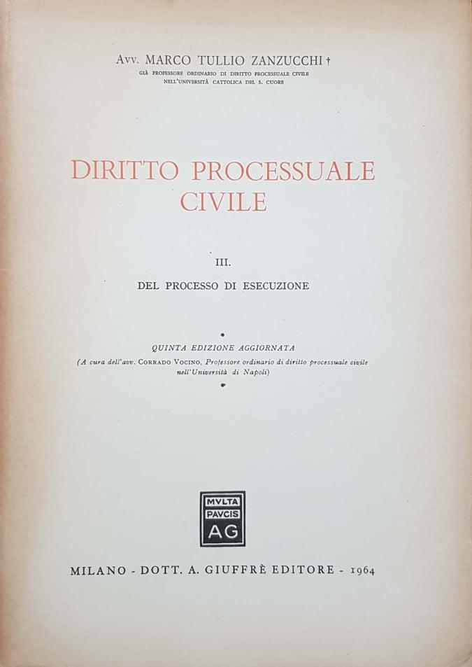 Diritto processuale civile. III - copertina