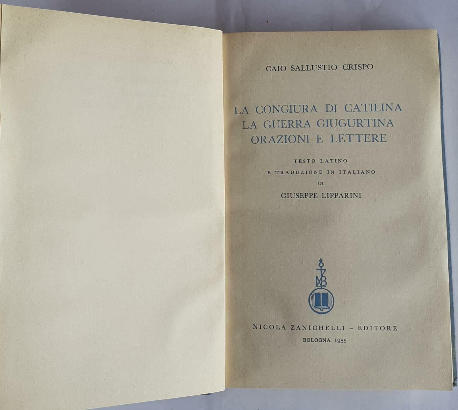 La congiura di Catilina. La guerra Giugurtina. Orazioni e lettere - copertina