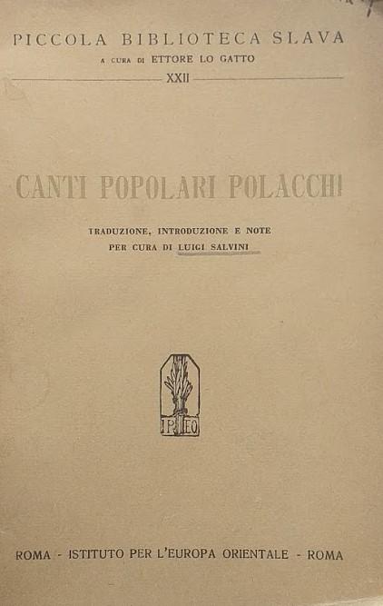 Canti popolari polacchi - copertina