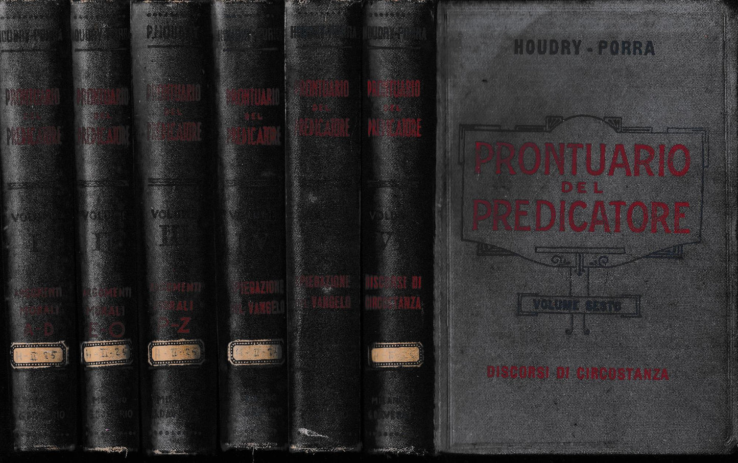 Prontuario del Predicatore, sei volumi - copertina