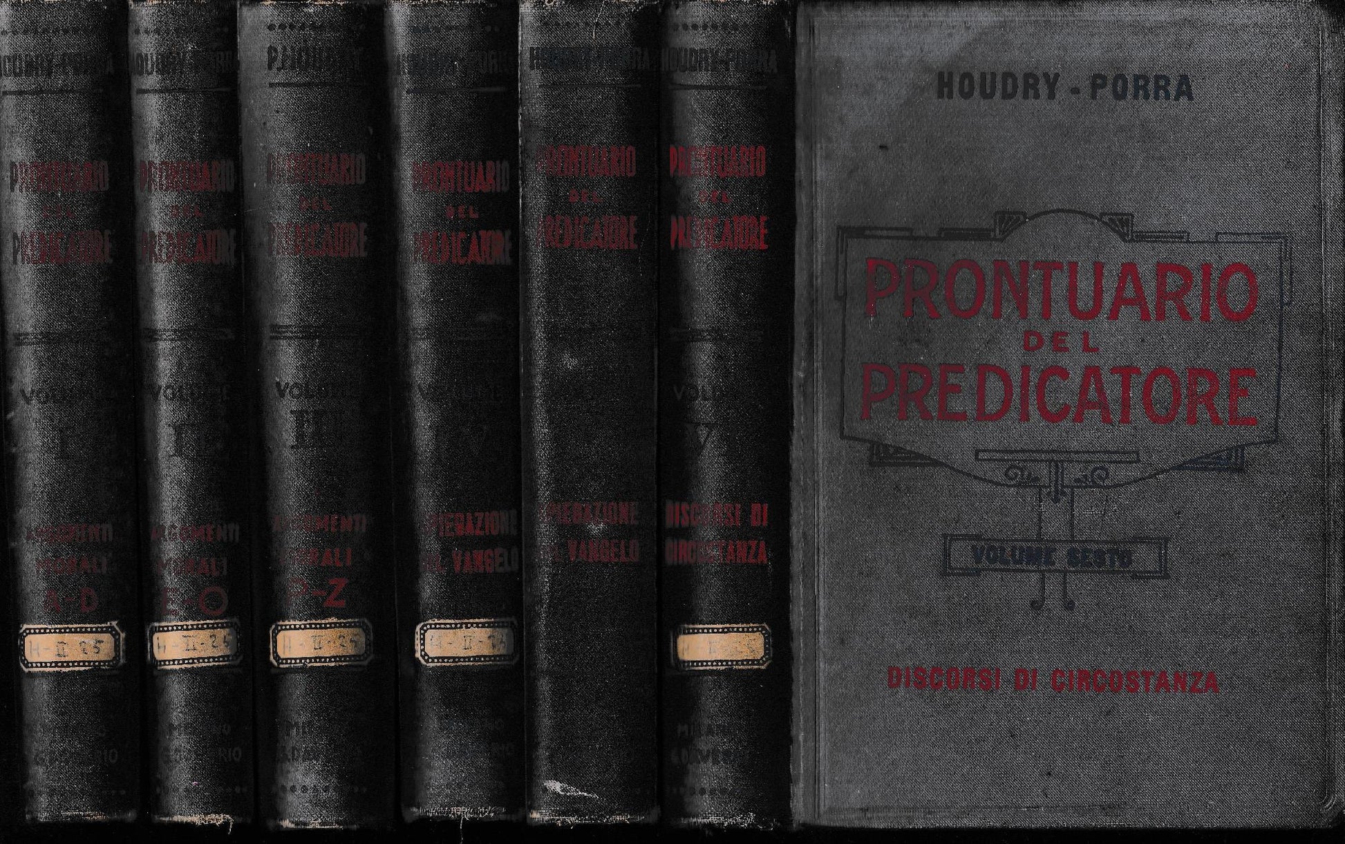 Prontuario del Predicatore, sei volumi - copertina