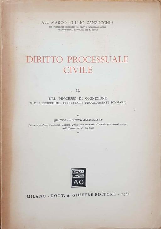 Diritto processuale civile II - copertina