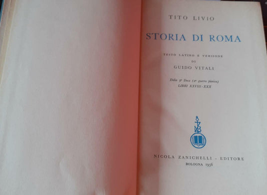 Storia di Roma  della 3a Deca (2a guerra punica) libri XXVIII-XXX - copertina