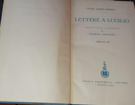 Lettere a Lucilio. Libri VII- XIV - copertina